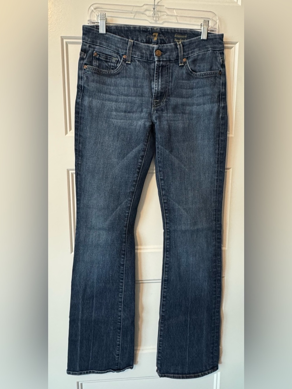 7 For All Mankind Kimmie Bootcut Jeans Womens 28 Medium Wash Stretch Y2K